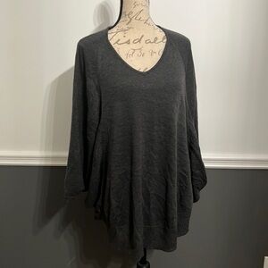 Joan Vass Studio Medium Cover Up Poncho Style Short Sleeve Soft Large fit Loose